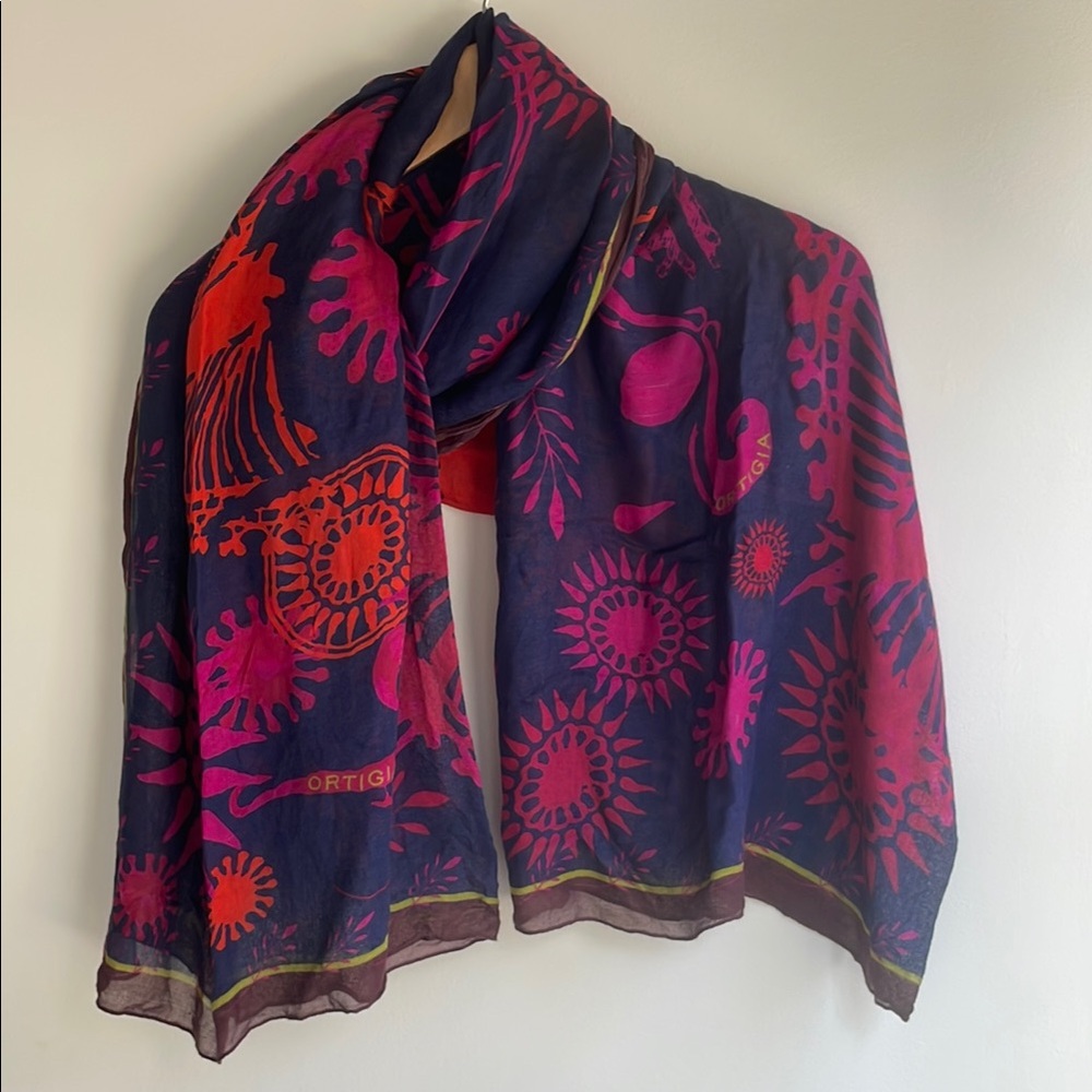 CLEAROUT Ortigia Sicilia Colorful Patterned Scarf/Wrap
